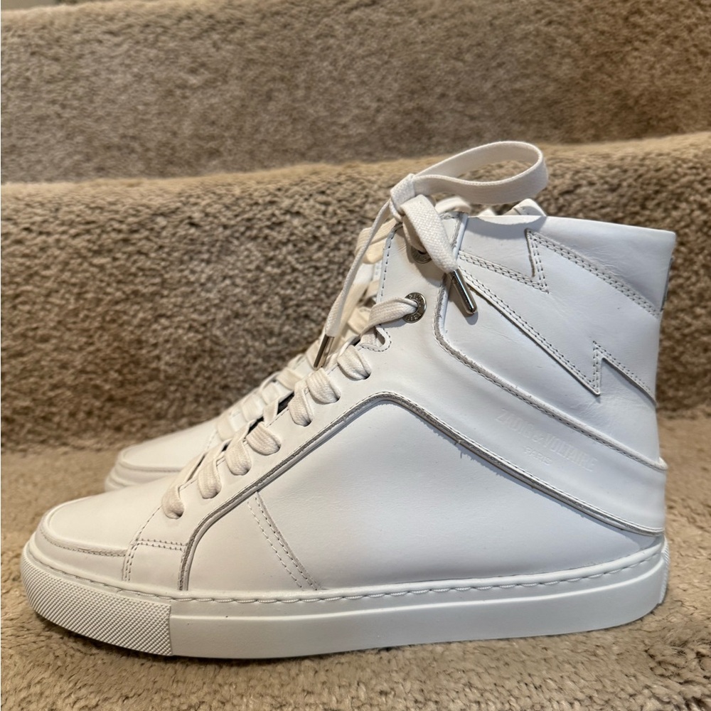 Zadig & Voltaire White High-Top Sneakers - Picture 2 of 8
